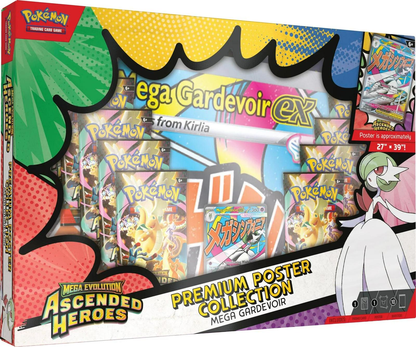 Ascended Heroes Premium Poster Collection Mega Gardevoir Ready Stock