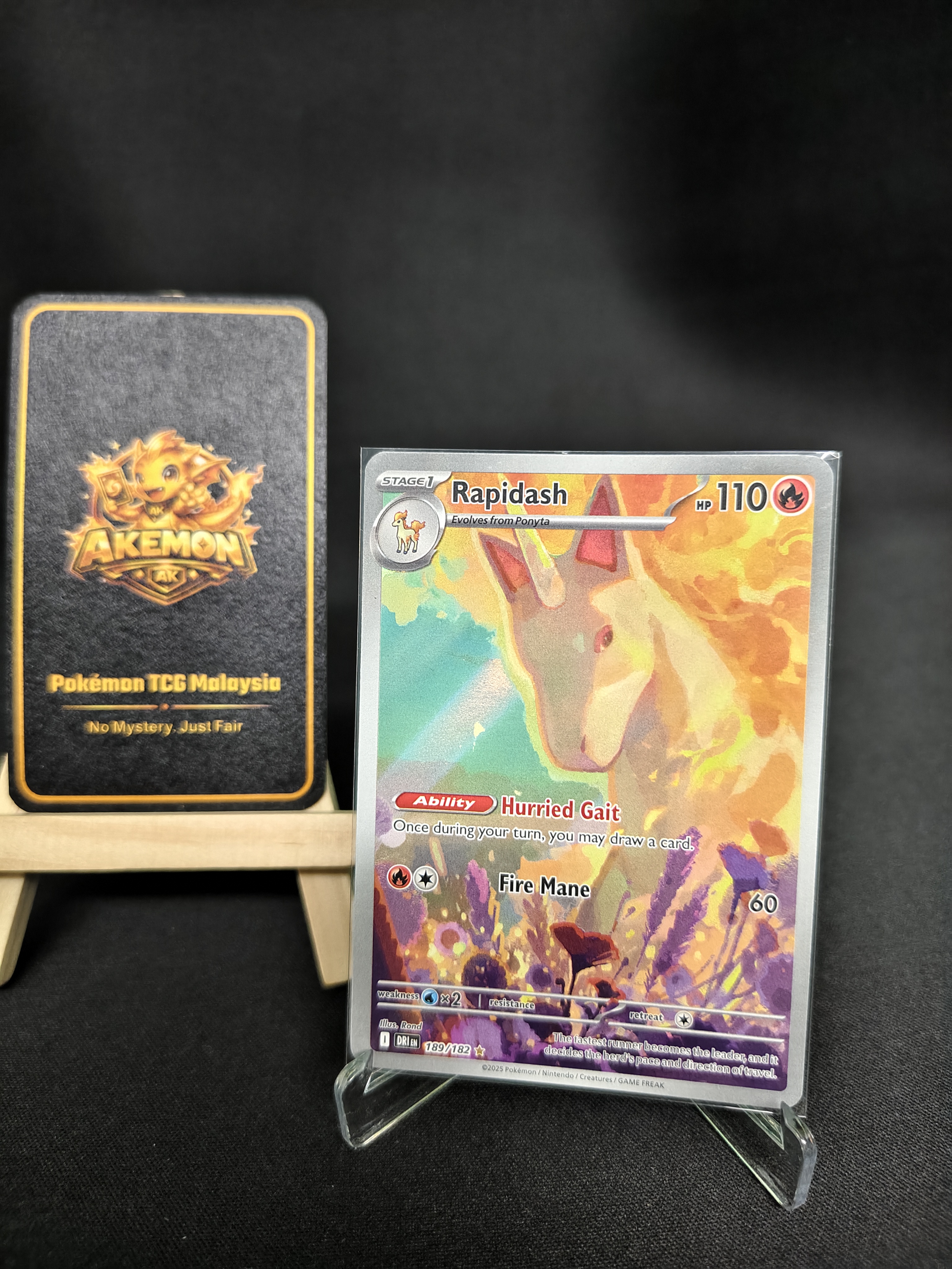 Rapidash 189/192 Raw Cards Destined Rivals