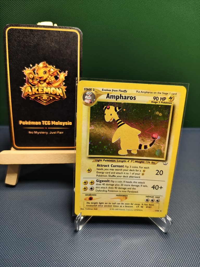 Ampharos Holo Rare 1/64 Neo Revelation 1st Edition English