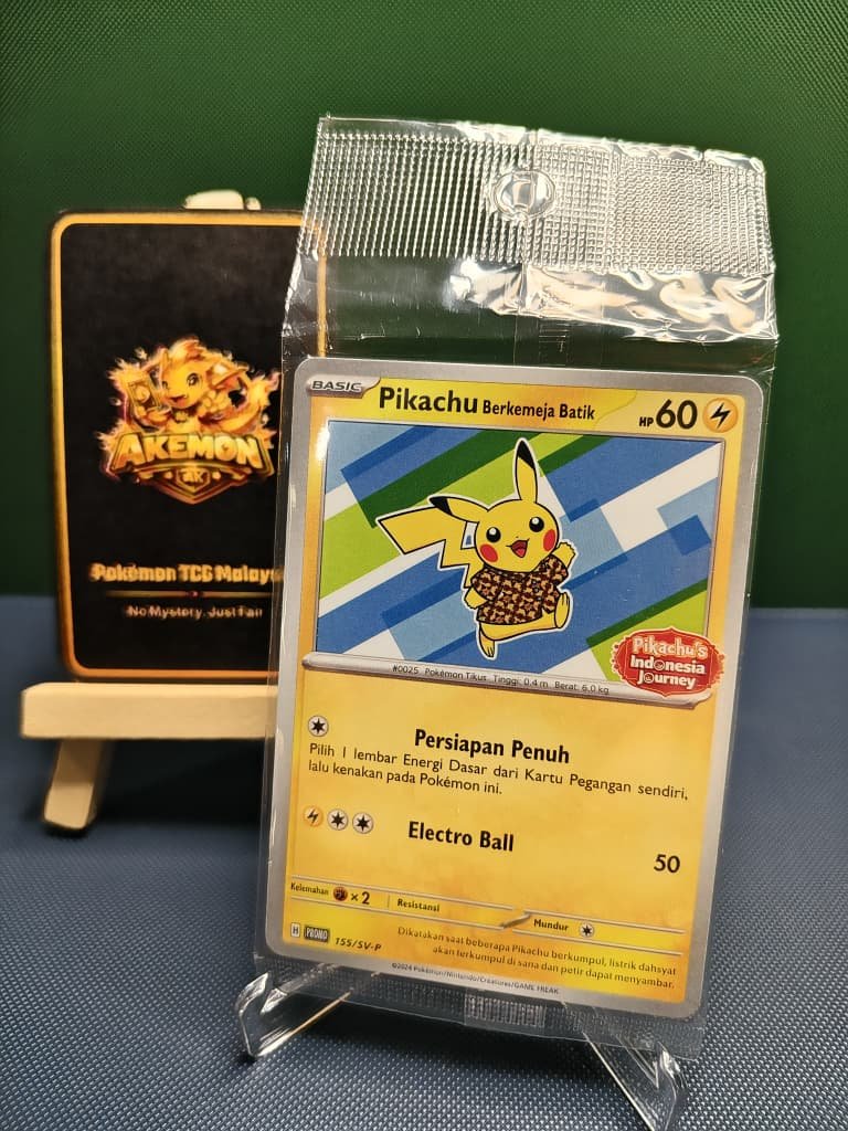 Sealed Pikachu Batik 155/SV-P Indonesia Journey Indonesian Promo Blue Staryu Pokemon